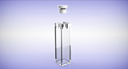 Standard Fluorometer Cell with Teflon Stopper(Qty 2), Optical Glass, PL 10mm, Vol 3.5ml